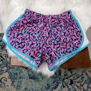 Nike Girl's Size Medium Running Shorts Geometric